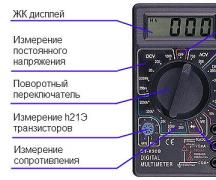Мультиметр dt830b инструкция по применению Мультиметр внешний вид и разъемы
